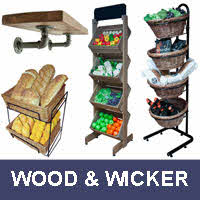 Wood & Wicker Displays
