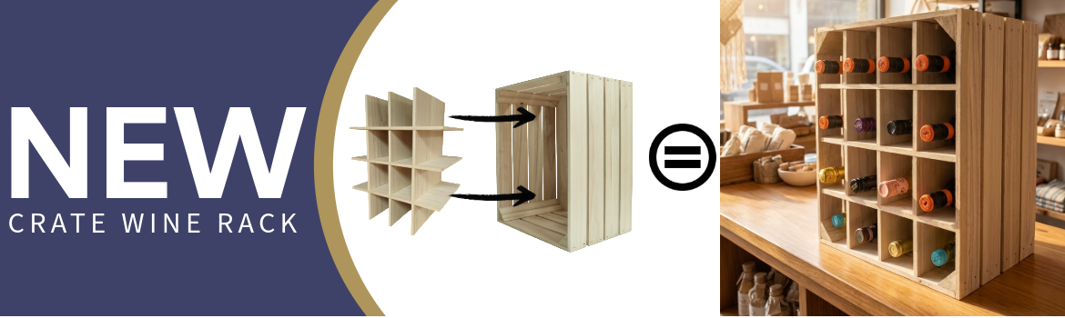 Crate Wine Rack- 500x400x300mm - Shop Home Display (CRATE/34)