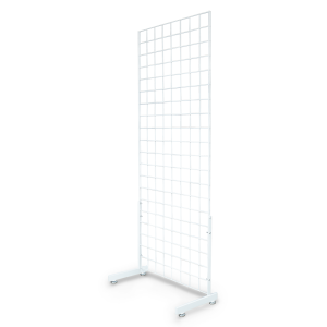 Grid Panel - 1 Way Floor Standing Chrome Display Retail Shop Fittings ...