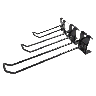 Mesh Hooks  - Double Prong Euro For Wire Mesh Panel Retail Shop Display Storage in 3 Lengths in Black (J9/BLACK) 
