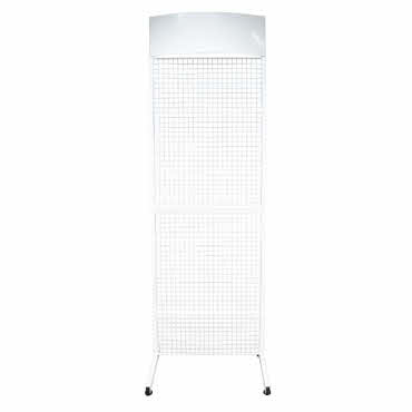 Mesh Panel General Purpose Stand with Bowed Header in White (K26W) 
