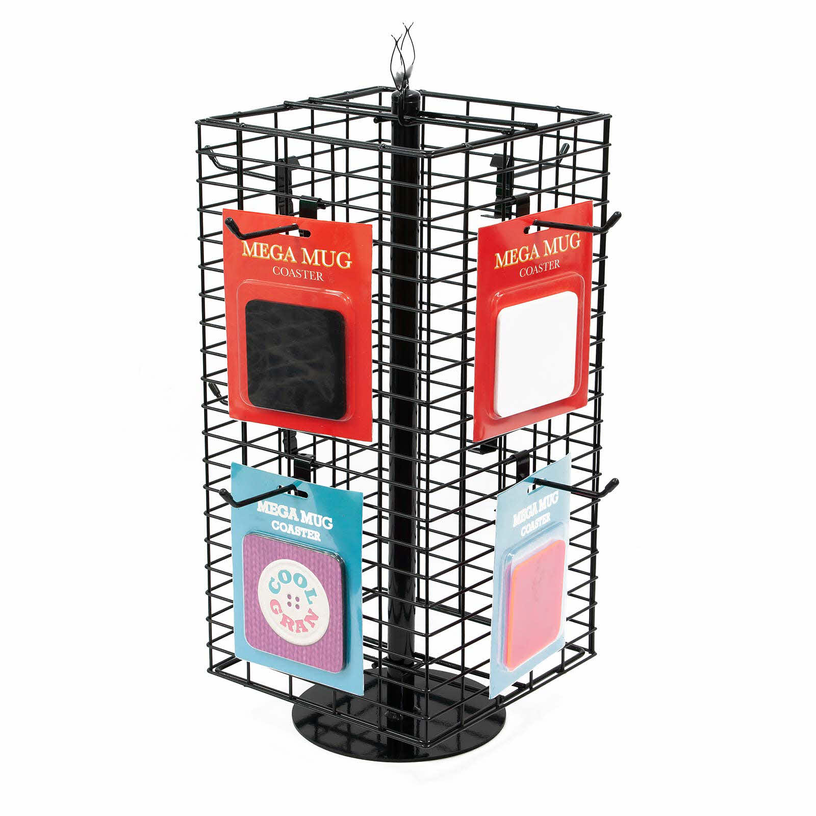 Rotary Mesh Counter Stand  - 4 Sides With Header (K71) 