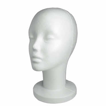 Female Head Polystyrene Mannequin Display For Hats & Accessories (POLYF)
