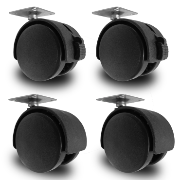 Furniture Wheels - Plated Castors Set of 4 (R6)