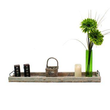 Wooden Long Serving Display Tray - Rustic with Handles - Catering, Kitchen (DI5)