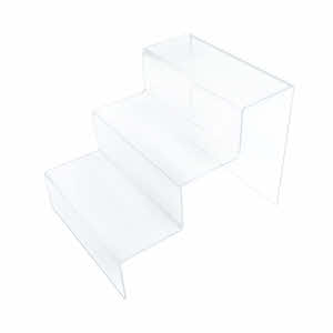 Acrylic Plinth - 3 Step Display for Jewellery, Perfume, Collectables (G83) 