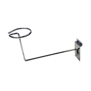 Slatwall Large Millinery Arm in Chrome for Hats and Caps (J53L) 