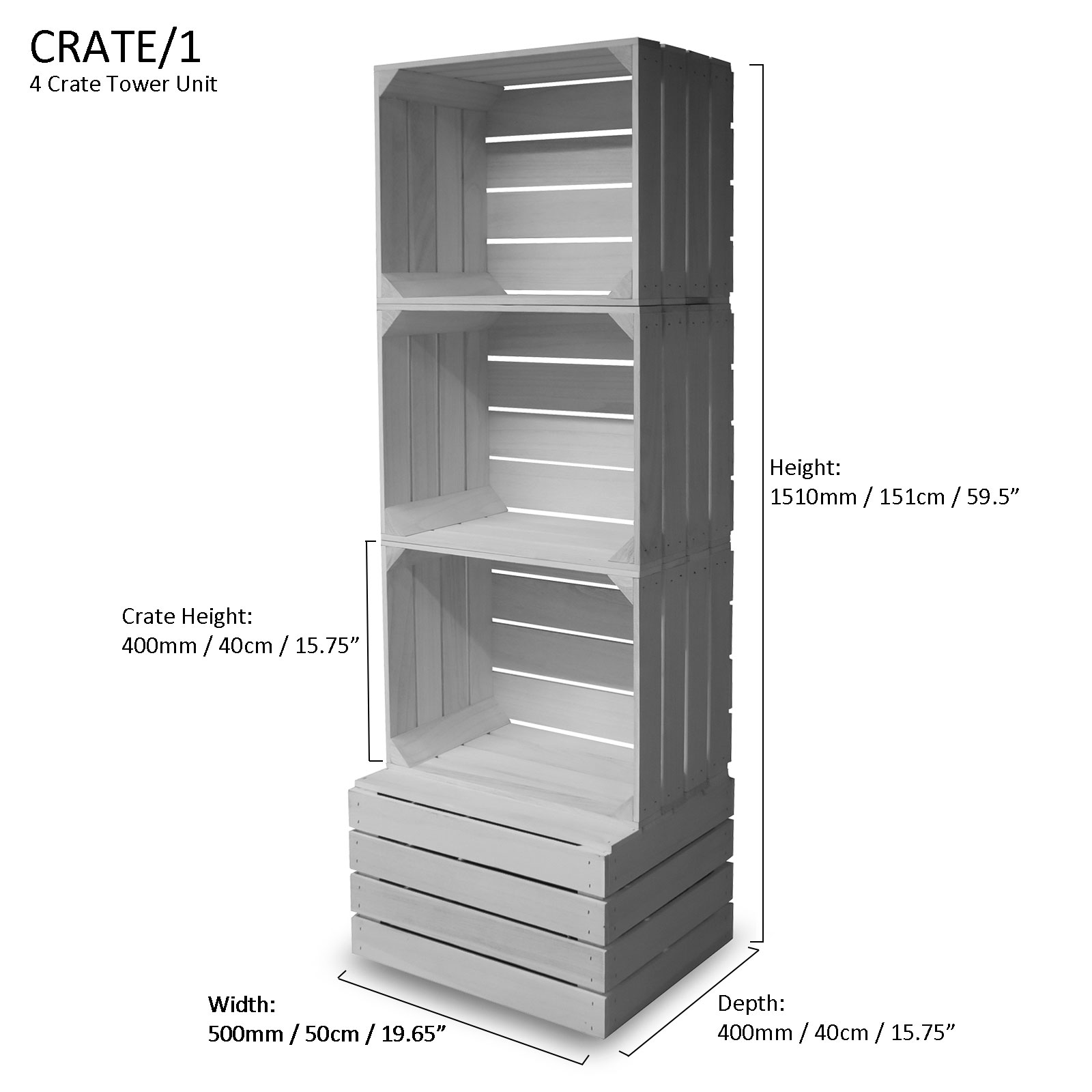 Crate Store - 4 Crate Tower Retail Display (CRATE/1)