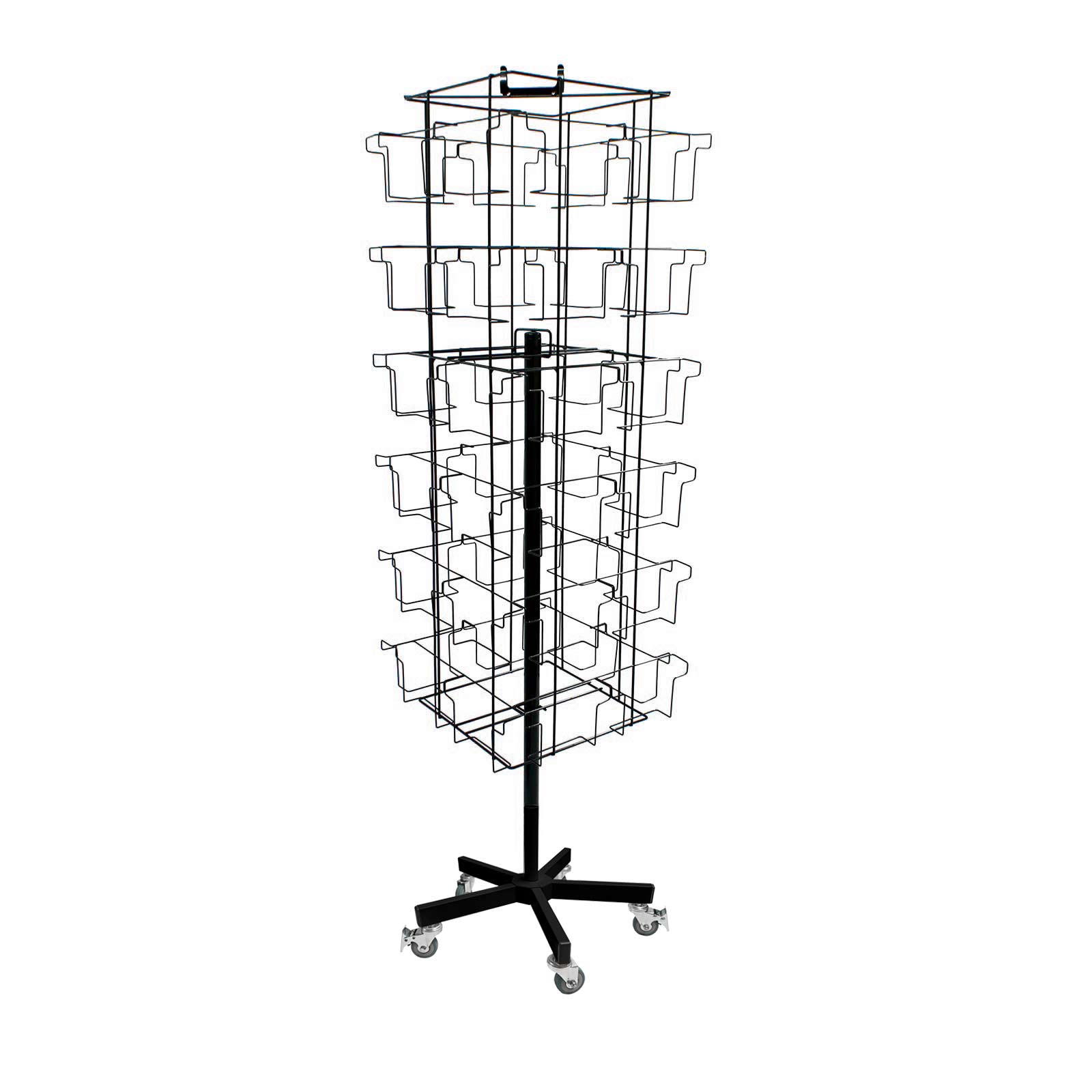 K58 7x7 48 Pocket Rotating Floor Card Stand