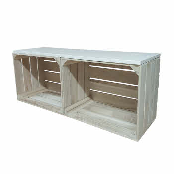 Plain Crates with White Shelf