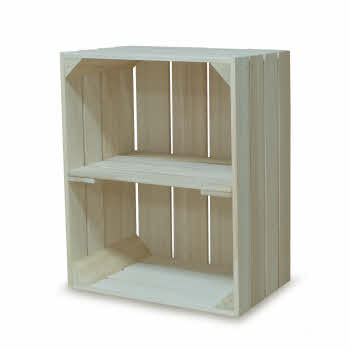 Wood Crate with shelf (CRATE+SHELF)